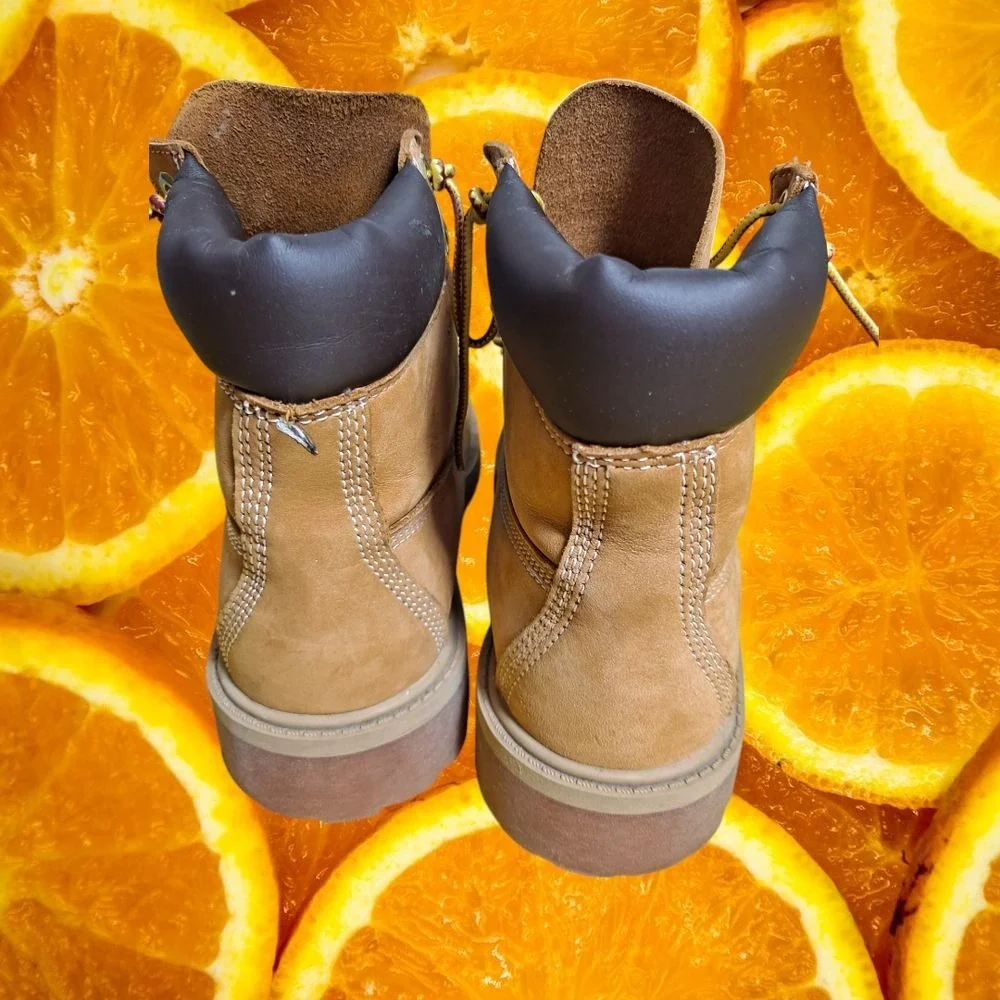Timberland Kids' Boots Premium Waterproof Padded Collar Wheat‎ Size 4.5